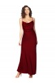 Boutique Bordeaux Fourreau Satiné Soyeux Longue Formelles Robes demoiselle d'honneur / Robes de soirée / Robes de bal