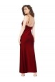 Boutique Bordeaux Fourreau Satiné Soyeux Longue Formelles Robes demoiselle d'honneur / Robes de soirée / Robes de bal