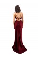 Boutique Bordeaux Fourreau Satiné Soyeux Longue Formelles Robes demoiselle d'honneur / Robes de soirée / Robes de bal
