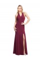 Boutique Bordeaux Sirène Licou Mousseline Longue Robes demoiselle d'honneur