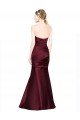 Boutique Bordeaux Sirène Satiné Longue Formelles Robes demoiselle d'honneur / Robes de soirée / Robes de bal