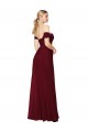 Boutique Bordeaux Sirène Épaule Dénudée Mousseline Longue Formelles Robes demoiselle d'honneur / Robes de soirée / Robes de bal