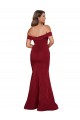 Boutique Bordeaux Sirène Épaule Dénudée Spandex Longue Formelles Robes demoiselle d'honneur / Robes de soirée / Robes de bal