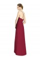 Boutique Bordeaux Trapèze Bretelles spaghetti Col V Mousseline Longue Asymétrique Robes demoiselle d'honneur