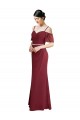 Boutique Bordeaux Trapèze Bretelles spaghetti Mousseline Longue Robes demoiselle d'honneur