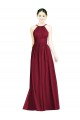 Boutique Bordeaux Trapèze Licou Mousseline Longue Robes demoiselle d'honneur