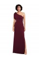 Boutique Bordeaux Trapèze Mousseline Longue Formelles Robes demoiselle d'honneur / Robes de soirée