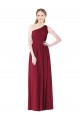 Boutique Bordeaux Trapèze Mousseline Longue Robes demoiselle d'honneur
