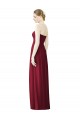 Boutique Bordeaux Trapèze Mousseline Longue Robes demoiselle d'honneur