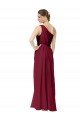 Boutique Bordeaux Trapèze Mousseline Longue Robes demoiselle d'honneur