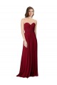 Boutique Bordeaux Trapèze Mousseline Longue Robes demoiselle d'honneur