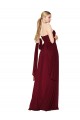 Boutique Bordeaux Trapèze Sans bretelle Mousseline Longue Formelles Robes demoiselle d'honneur / Robes de soirée / Robes de bal