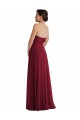 Boutique Bordeaux Trapèze Sans bretelle Mousseline Longue Formelles Robes demoiselle d'honneur / Robes de soirée