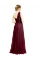 Boutique Bordeaux Trapèze Tulle Longue Robes demoiselle d'honneur