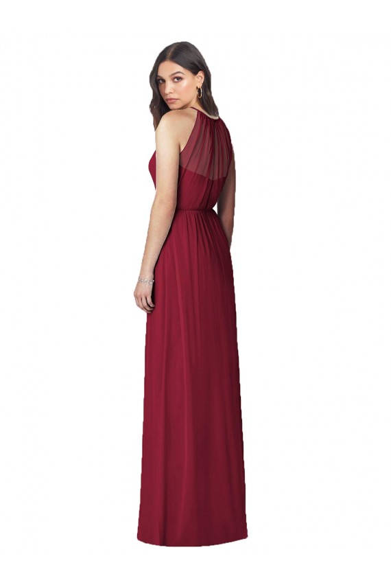 Boutique Bordeaux Trompette Licou Mousseline Longue Robes demoiselle d'honneur