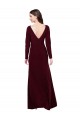 Boutique Bordeaux foncé Fourreau Col V Spandex Longue Robes demoiselle d'honneur / Robes de bal