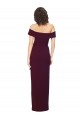 Boutique Bordeaux foncé Fourreau Épaule Dénudée Col Carré Crêpe Stretch Longue Formelles Robes demoiselle d'honneur / Robes de soirée / Robes de bal