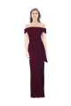 Boutique Bordeaux foncé Sirène Épaule Dénudée Crêpe Stretch Longue Formelles Robes demoiselle d'honneur / Robes de soirée / Robes de bal