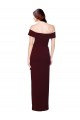 Boutique Bordeaux foncé Sirène Épaule Dénudée Crêpe Stretch Longue Formelles Robes demoiselle d'honneur / Robes de soirée / Robes de bal