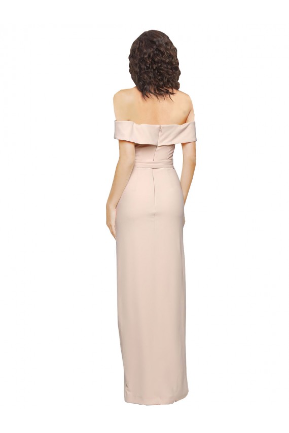 Boutique Sirène Épaule Dénudée Crêpe Stretch Longue Formelles Robes demoiselle d'honneur / Robes de soirée / Robes de bal