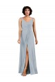 Boutique Colonne Col V Mousseline Longue Robes demoiselle d'honneur
