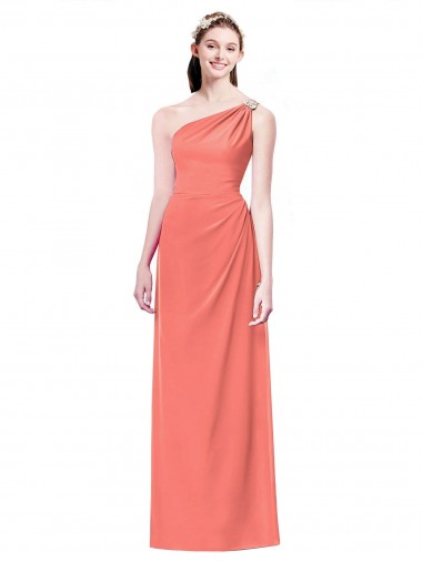 Boutique Corail Trapèze Mousseline Longue Robes demoiselle d'honneur