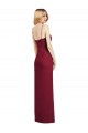 Boutique Corail Trompette Bretelles spaghetti Col V Mousseline Longue Robes demoiselle d'honneur