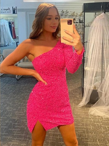 Boutique Couleur affichée Fourreau Courte Paillettes Velours Courte Robes de bal