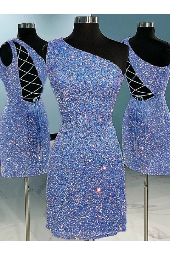 Boutique Couleur affichée Fourreau Courte Paillettes Velours Courte Robes de bal