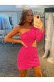 Boutique Couleur affichée Fourreau Courte Paillettes Velours Courte Robes de bal