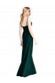 Boutique Evergreen Trapèze Bretelles spaghetti Col V Mousseline Longue Robes demoiselle d'honneur