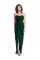 Boutique Evergreen Trapèze Sans bretelle Mousseline Longue Robes demoiselle d'honneur