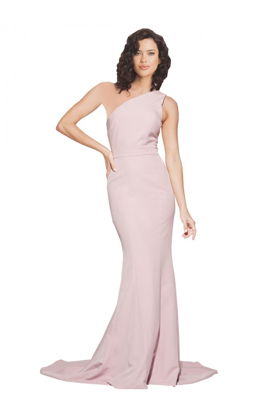 Boutique Fourreau Balayage train Crêpe Stretch Longue Robes demoiselle d'honneur / Robes de bal