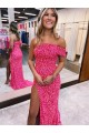 Boutique Fourreau Balayage train Paillettes Velours Longue Robes de bal