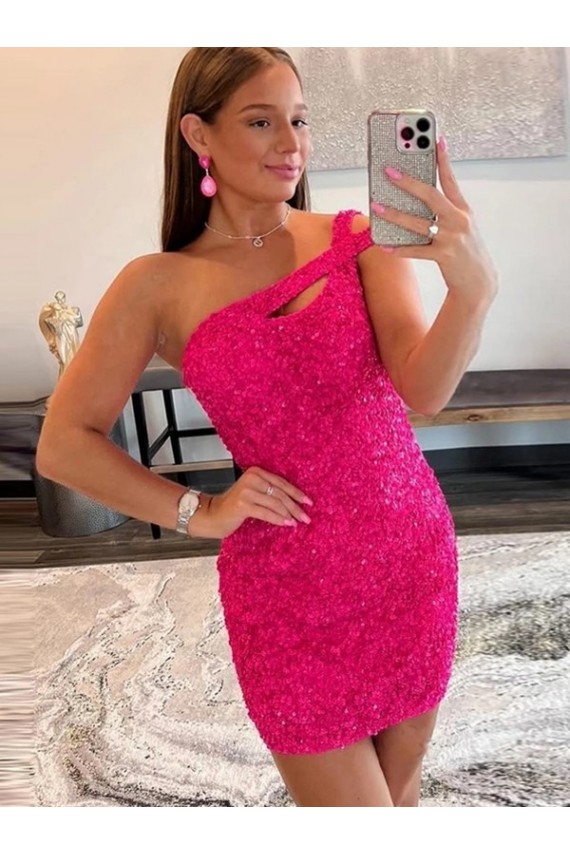 Boutique Fourreau Courte Paillettes Velours Courte Robes de bal