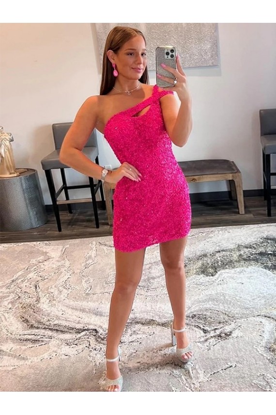 Boutique Fourreau Courte Paillettes Velours Courte Robes de bal