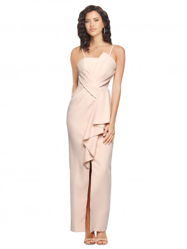 Boutique Fourreau Sans bretelle Crêpe Stretch Longue Robes demoiselle d'honneur / Robes de bal