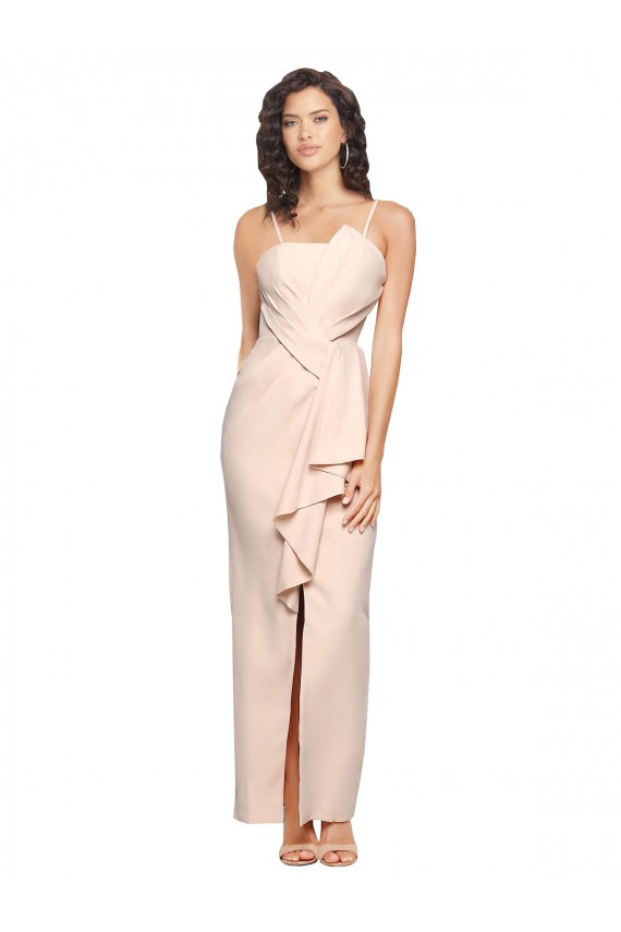 Boutique Fourreau Sans bretelle Crêpe Stretch Longue Robes demoiselle d'honneur / Robes de bal
