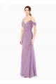 Boutique Fourreau Épaule Dénudée Mousseline Longue Robes demoiselle d'honneur