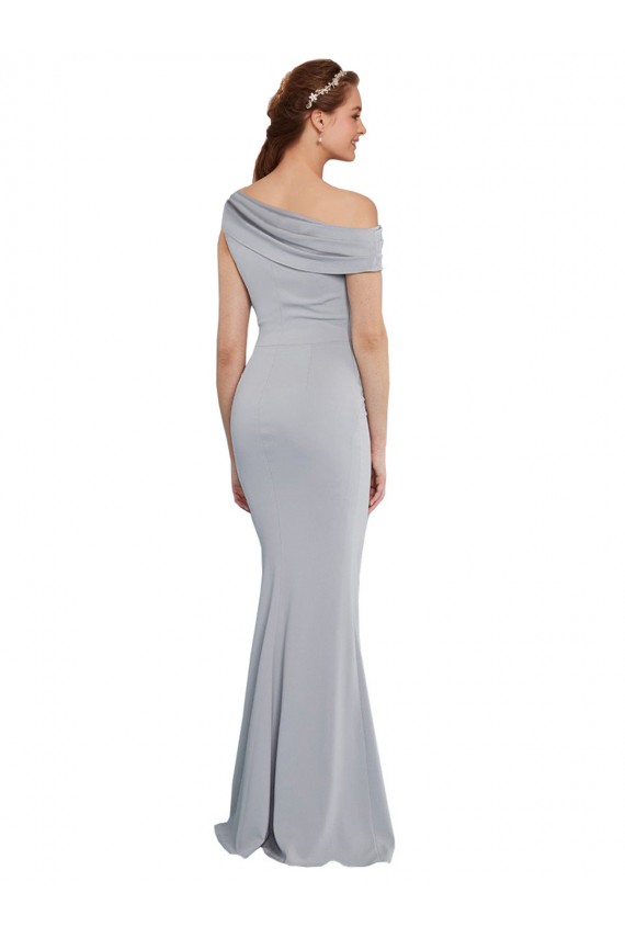 Boutique Gris 24 Sirène Crêpe Stretch Longue Formelles Robes demoiselle d'honneur / Robes de soirée / Robes de bal