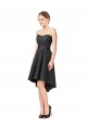 Boutique Gris ardoise Trapèze Dentelle Courte Asymétrique Robes demoiselle d'honneur / Robes de cocktail