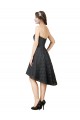 Boutique Gris ardoise Trapèze Dentelle Courte Asymétrique Robes demoiselle d'honneur / Robes de cocktail