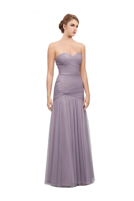 Boutique Heather Sirène Tulle Longue Robes demoiselle d'honneur