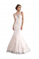 Boutique Ivoire & Champagne Sirène Illusion Traîne cathédrale Tulle Dentelle Robes de mariée