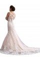 Boutique Ivoire & Champagne Sirène Illusion Traîne cathédrale Tulle Dentelle Robes de mariée