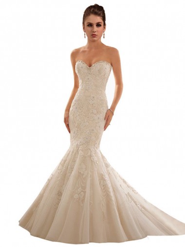 Boutique Ivoire & Champagne Sirène Tulle Dentelle Robes de mariée