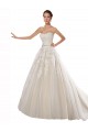 Boutique Ivoire & Champagne Trapèze Sans bretelle Tulle Dentelle Robes de mariée