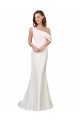 Boutique Ivoire Fourreau Balayage train Crêpe Stretch Longue Formelles Robes demoiselle d'honneur / Robes de soirée / Robes de bal