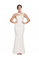 Boutique Ivoire Fourreau Col Carré Crêpe Stretch Longue Formelles Robes demoiselle d'honneur / Robes de soirée / Robes de bal