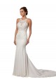 Boutique Ivoire Fourreau Col Haut Dentelle Robes de mariée